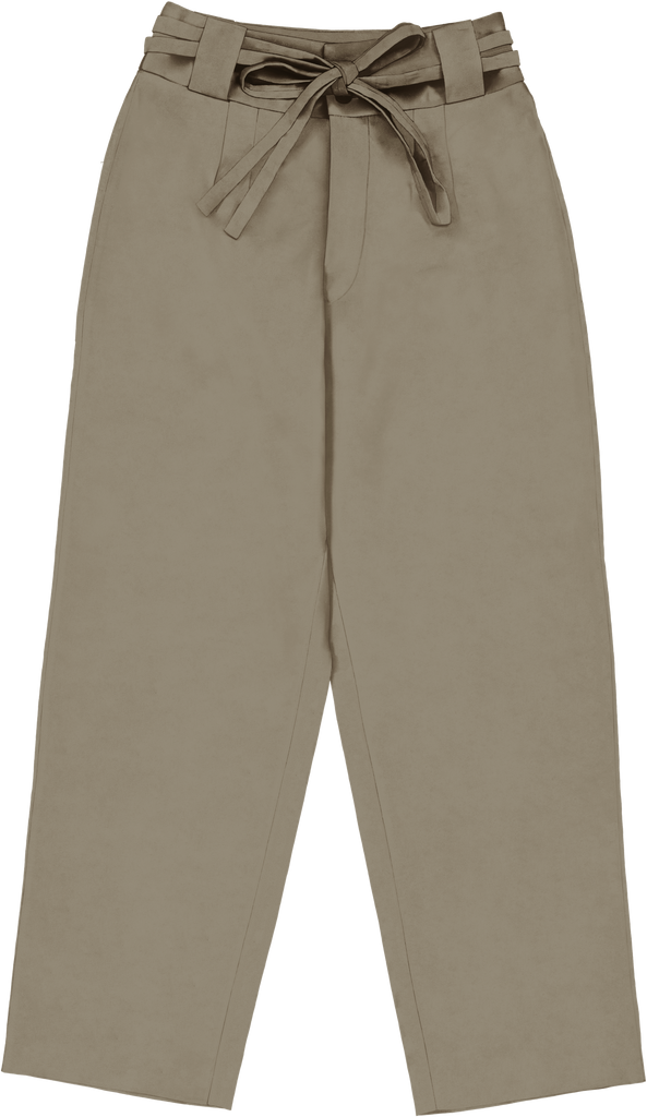 High-Waisted Chino Trousers with Drawstring Waist in Stratton